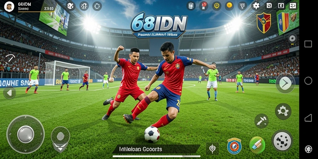 Screenshot gameplay 68IDN menampilkan aksi olahraga yang seru.