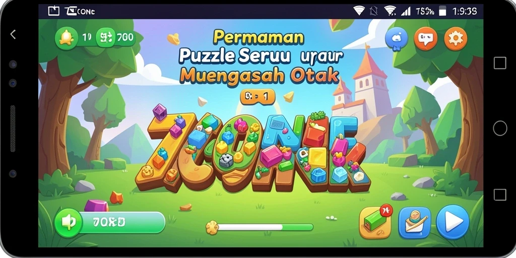 Tampilan gameplay 7CONE yang menarik dan menantang puzzle.