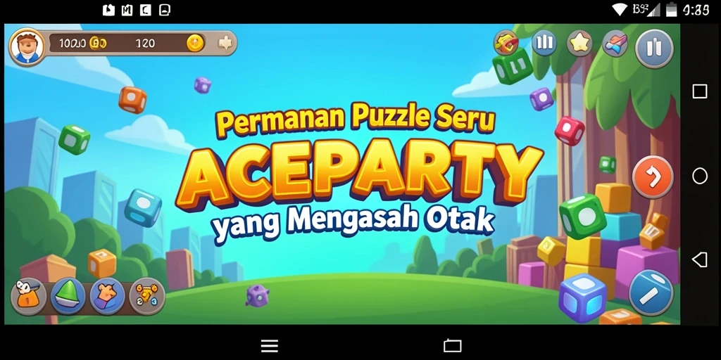 Screenshot gameplay ACEPARTY yang menampilkan tantangan Puzzle menarik.