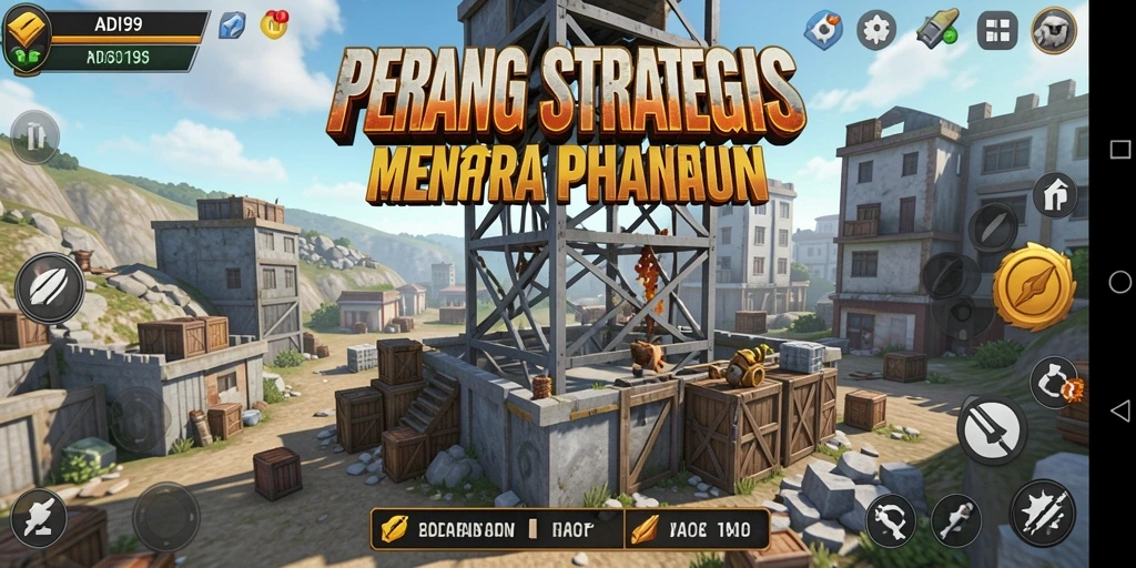 Tangkapan layar ADI99 menampilkan aksi menara pertahanan yang intens.