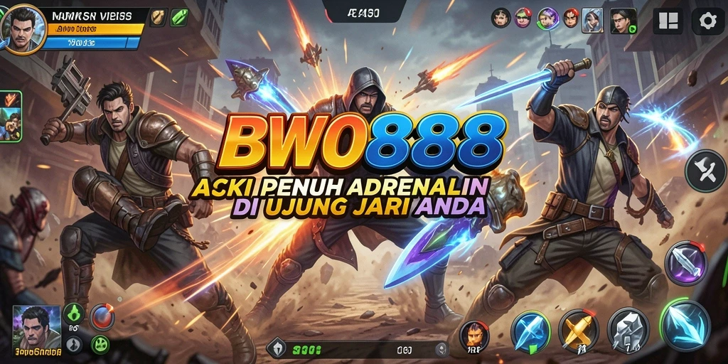 Screenshot gameplay BWO888 menampilkan aksi pertarungan yang intens.