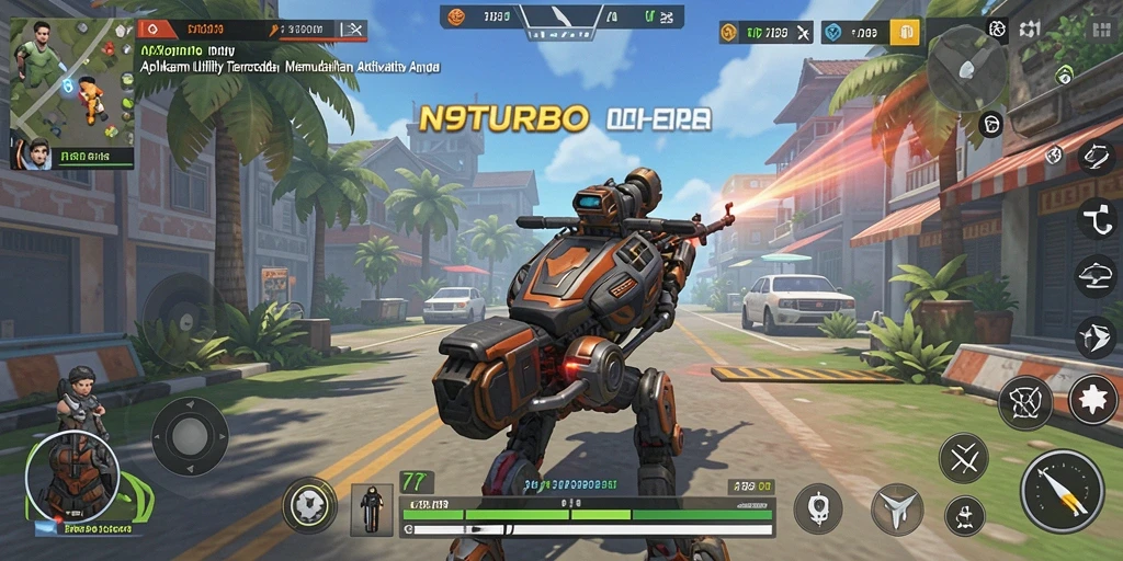 Tampilan utama N9TURBO menunjukkan fitur pengelolaan tugas yang mudah digunakan.