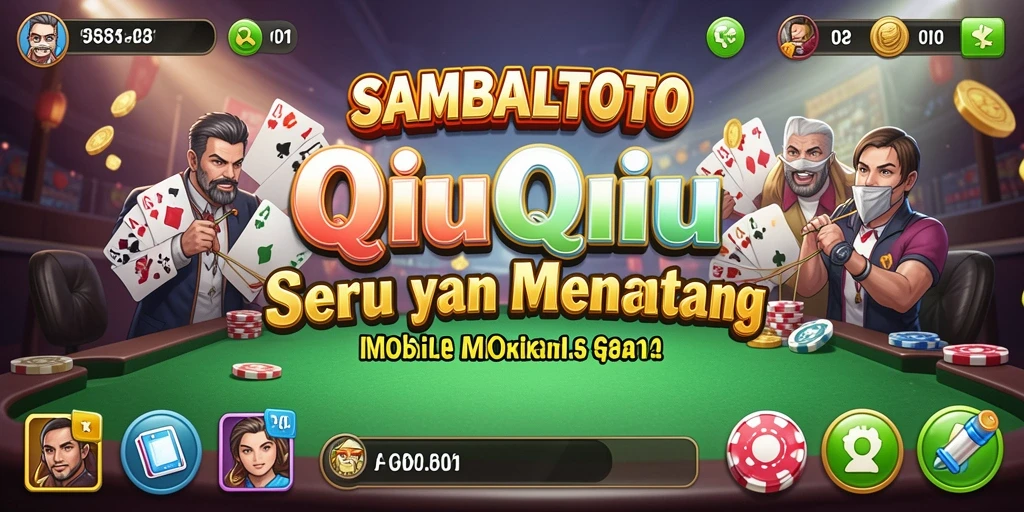 Tampilan menarik dari gameplay QiuQiu SAMBALTOTO.