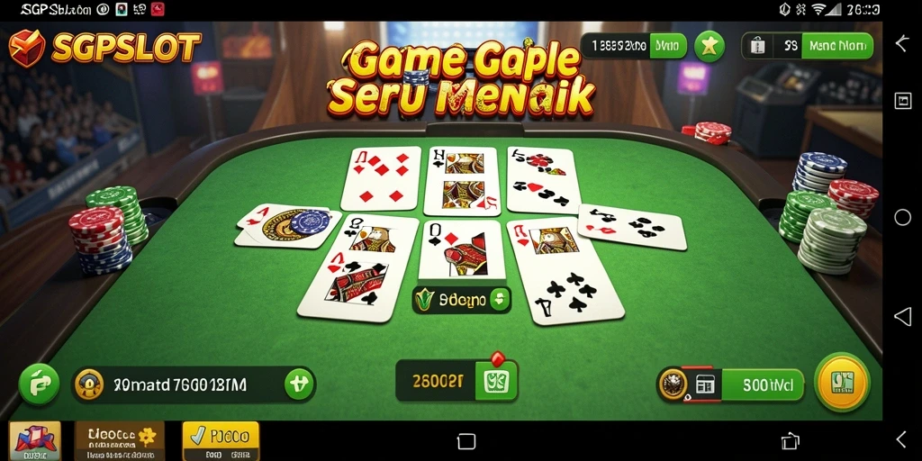 Screenshot gameplay SGPSLOT yang menunjukkan pemain bersaing dalam Gaple.