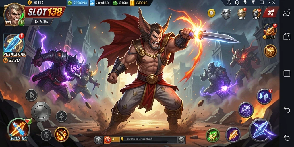 Screenshot menunjukkan aksi mendebarkan dalam game SLOT138.
