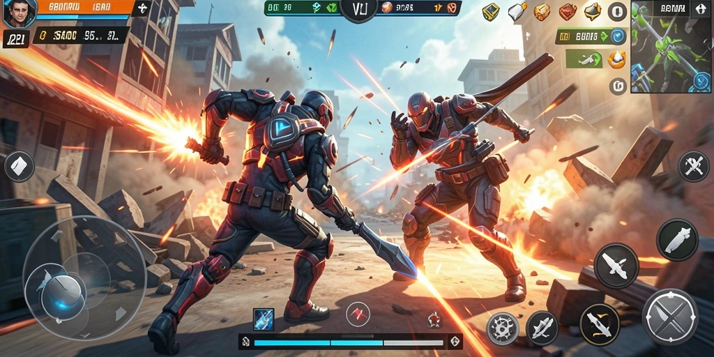 Tampilan gameplay <strong>V21</strong> yang seru dan intens dalam aksi.